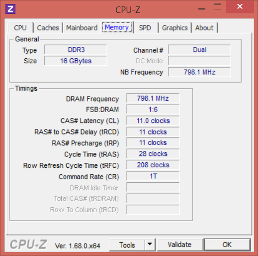  MSI GT60 2PC Dominator: information about RAM 