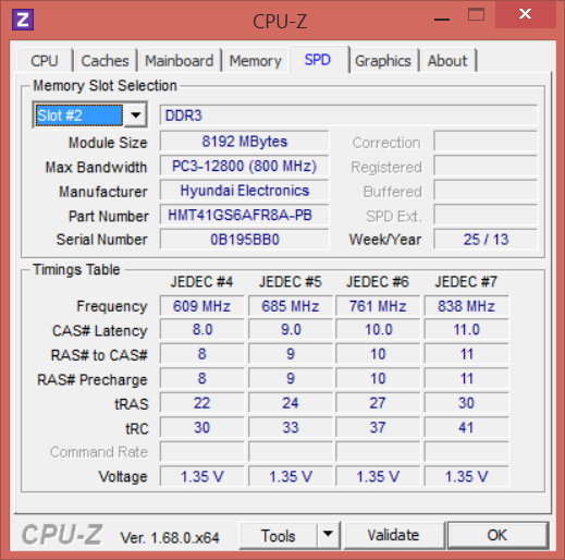  MSI GT60 2PC Dominator: information about first memory module 
