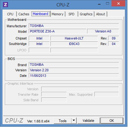  Toshiba Portege Z30-A-M5S: mainboard information 