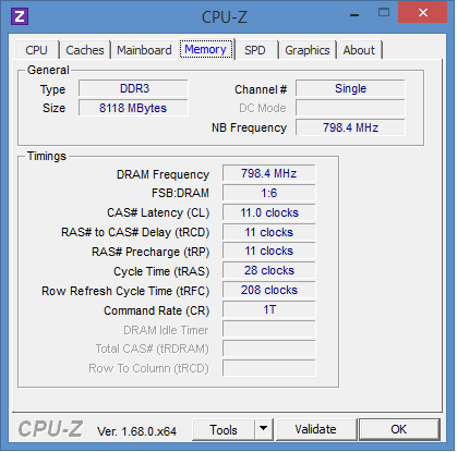  Toshiba Portege Z30-A-M5S: memory information 