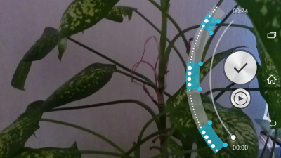  Sony Xperia Z2 camera application interface: slo-mo effect editor 