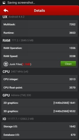  Lenovo Vibe Z2 Pro (K920): AnTuTu benchmark results 
