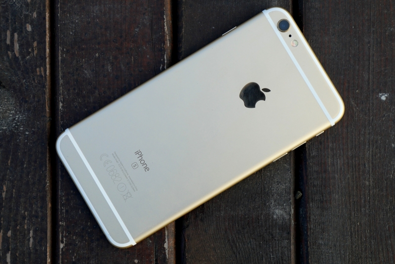  Apple iPhone 6s Plus, задняя панель: в левом верхнем углу — основная камера с двойной светодиодной вспышкой и микрофоном 